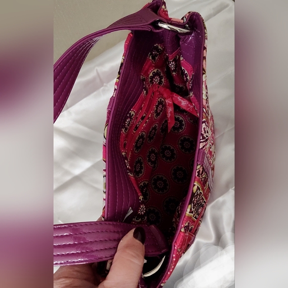 Vera Bradley Vintage Pinks And Purples  Bag Tote With Single Strap - Picture 7 of 9